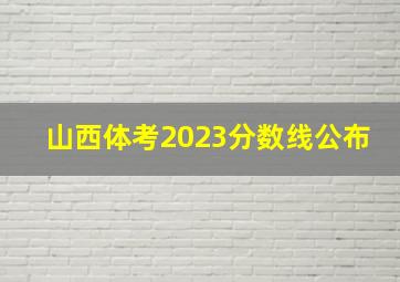 山西体考2023分数线公布