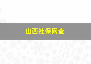 山西社保网查