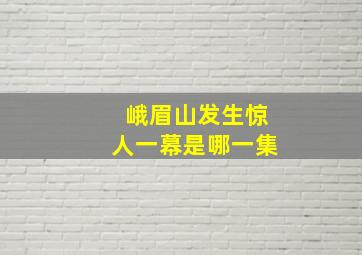 峨眉山发生惊人一幕是哪一集