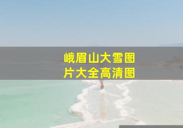 峨眉山大雪图片大全高清图