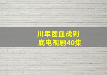 川军团血战到底电视剧40集