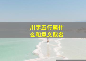 川字五行属什么和意义取名