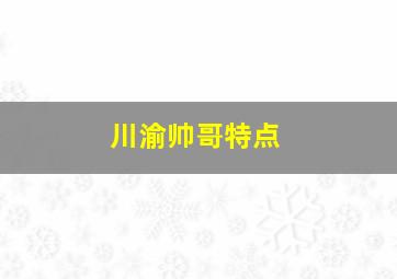 川渝帅哥特点