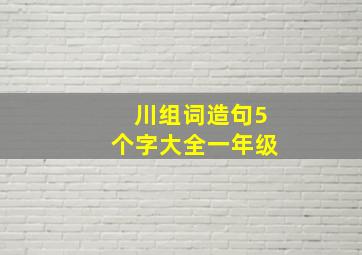 川组词造句5个字大全一年级