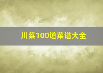 川菜100道菜谱大全