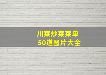 川菜炒菜菜单50道图片大全