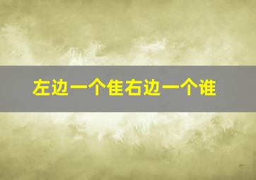 左边一个隹右边一个谁