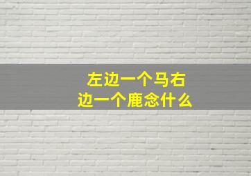 左边一个马右边一个鹿念什么