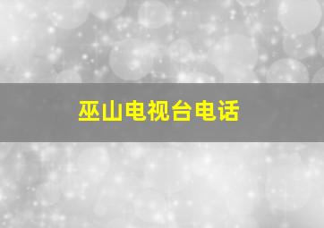 巫山电视台电话