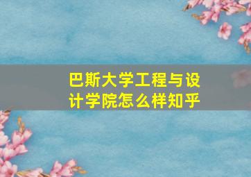 巴斯大学工程与设计学院怎么样知乎