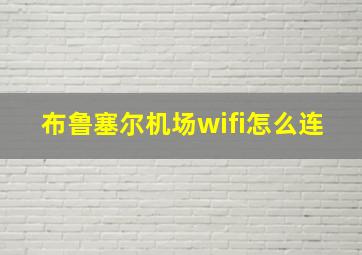 布鲁塞尔机场wifi怎么连