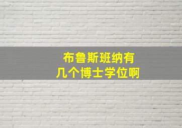 布鲁斯班纳有几个博士学位啊