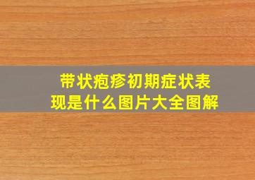 带状疱疹初期症状表现是什么图片大全图解