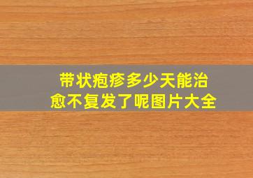 带状疱疹多少天能治愈不复发了呢图片大全