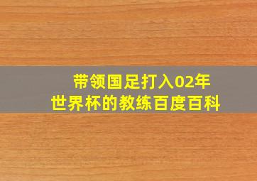 带领国足打入02年世界杯的教练百度百科