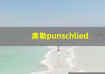 席勒punschlied