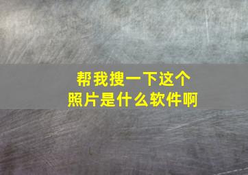 帮我搜一下这个照片是什么软件啊