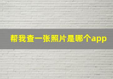 帮我查一张照片是哪个app