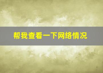 帮我查看一下网络情况