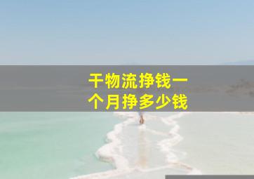 干物流挣钱一个月挣多少钱