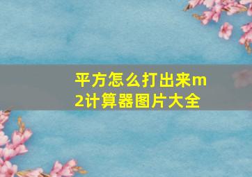 平方怎么打出来m2计算器图片大全