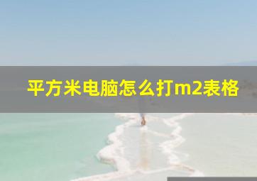 平方米电脑怎么打m2表格