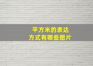 平方米的表达方式有哪些图片