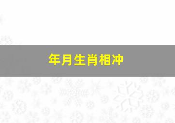 年月生肖相冲