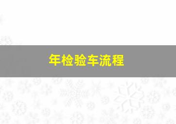 年检验车流程