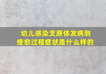 幼儿感染支原体发病到痊愈过程症状是什么样的