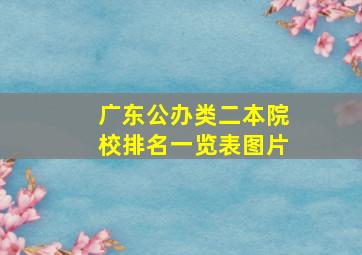 广东公办类二本院校排名一览表图片