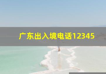 广东出入境电话12345