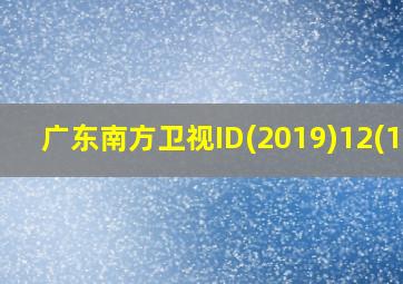 广东南方卫视ID(2019)12(13)