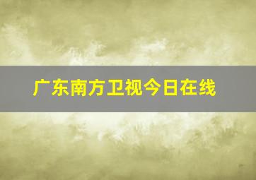 广东南方卫视今日在线