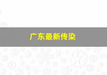 广东最新传染