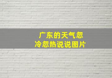 广东的天气忽冷忽热说说图片