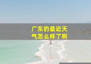 广东的最近天气怎么样了啊