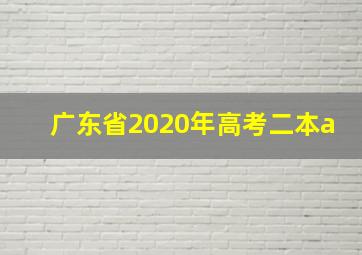 广东省2020年高考二本a