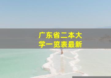 广东省二本大学一览表最新