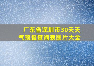 广东省深圳市30天天气预报查询表图片大全