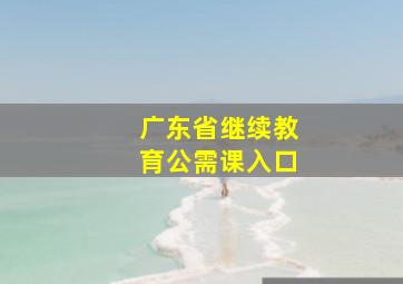 广东省继续教育公需课入口