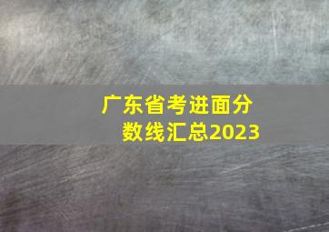 广东省考进面分数线汇总2023