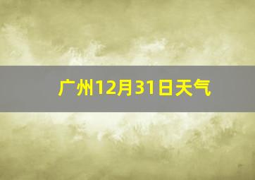 广州12月31日天气