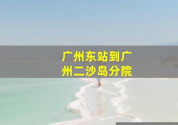 广州东站到广州二沙岛分院