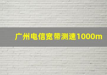 广州电信宽带测速1000m