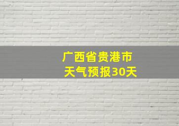 广西省贵港市天气预报30天