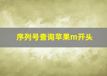 序列号查询苹果m开头