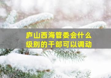 庐山西海管委会什么级别的干部可以调动