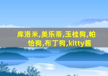 库洛米,美乐蒂,玉桂狗,帕恰狗,布丁狗,kitty酱