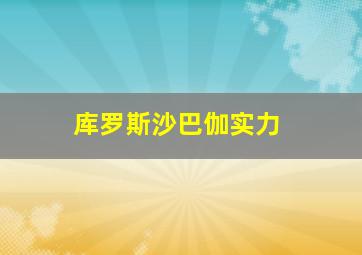 库罗斯沙巴伽实力